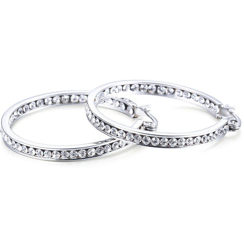 Bienvenu Stainless Steel Women Hoop Earrings Cute Earrings,Style4_50mm - Image 5